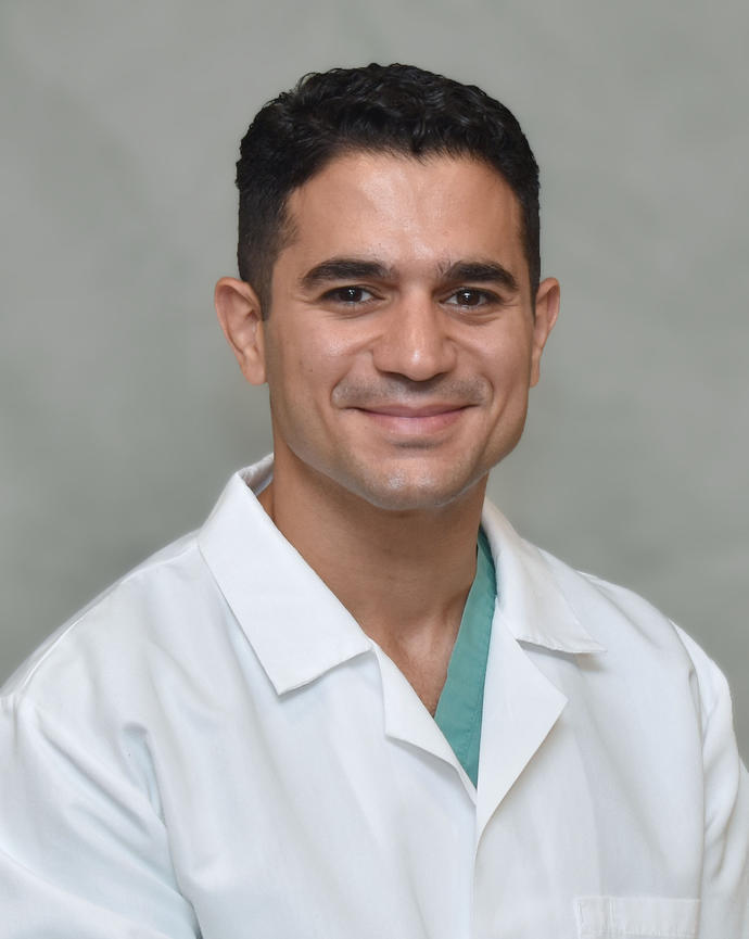 White coat headshot